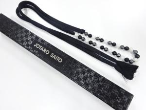 大特価品　JOTARO SAITO　天然石・メタル　帯留め・正絹手組帯締め